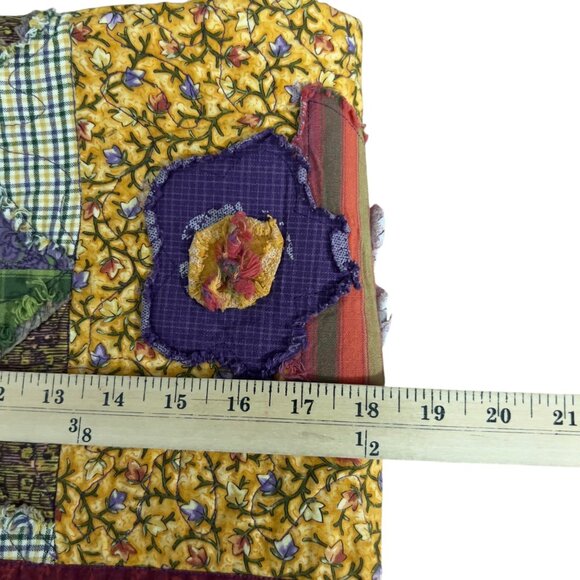 Handmade Country Farmhouse Patchwork Cottage Quilted Table Runner Floral - Picture 4 of 8